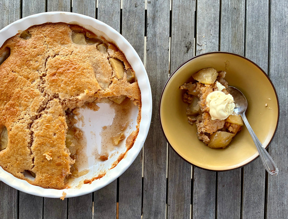 Apple, Cardamom and Spelt Pudding